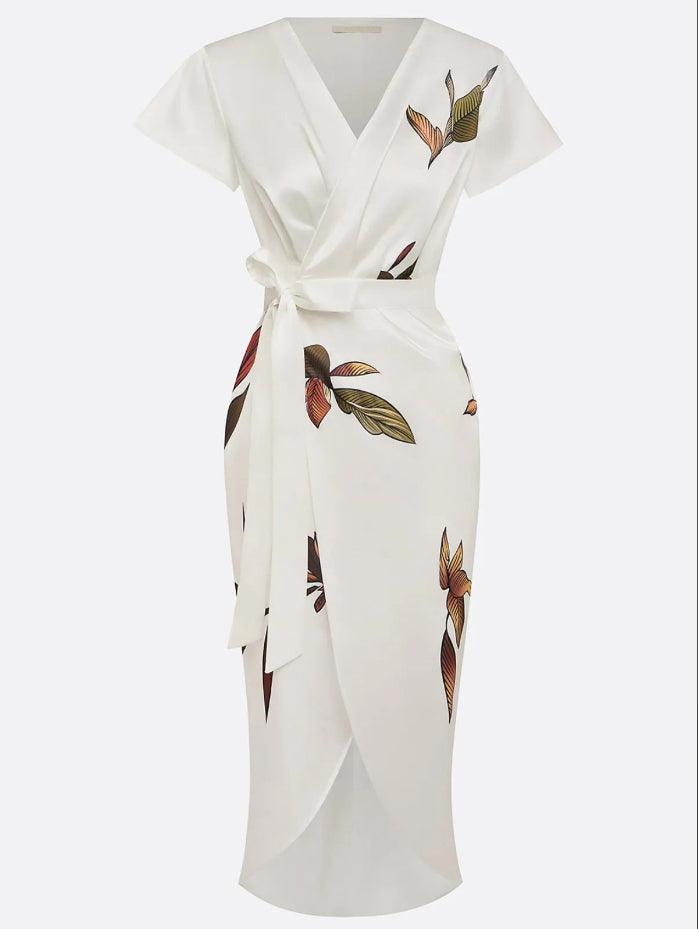 Aura | Satin Botanical Robe