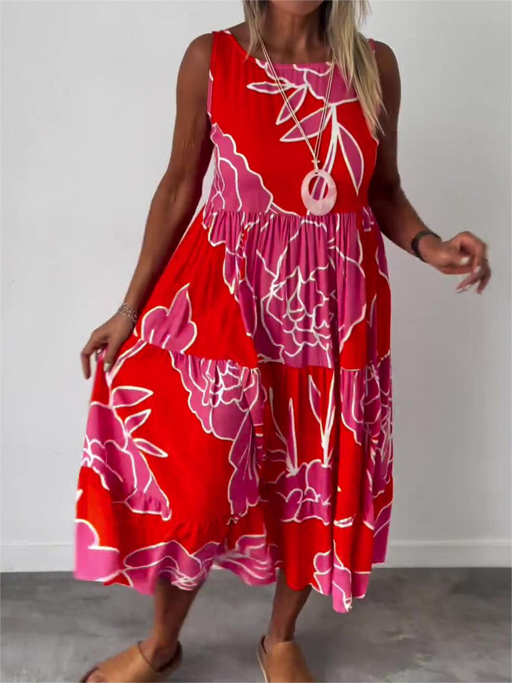 Nina - Robe Wanda Imprimée Sans Manches