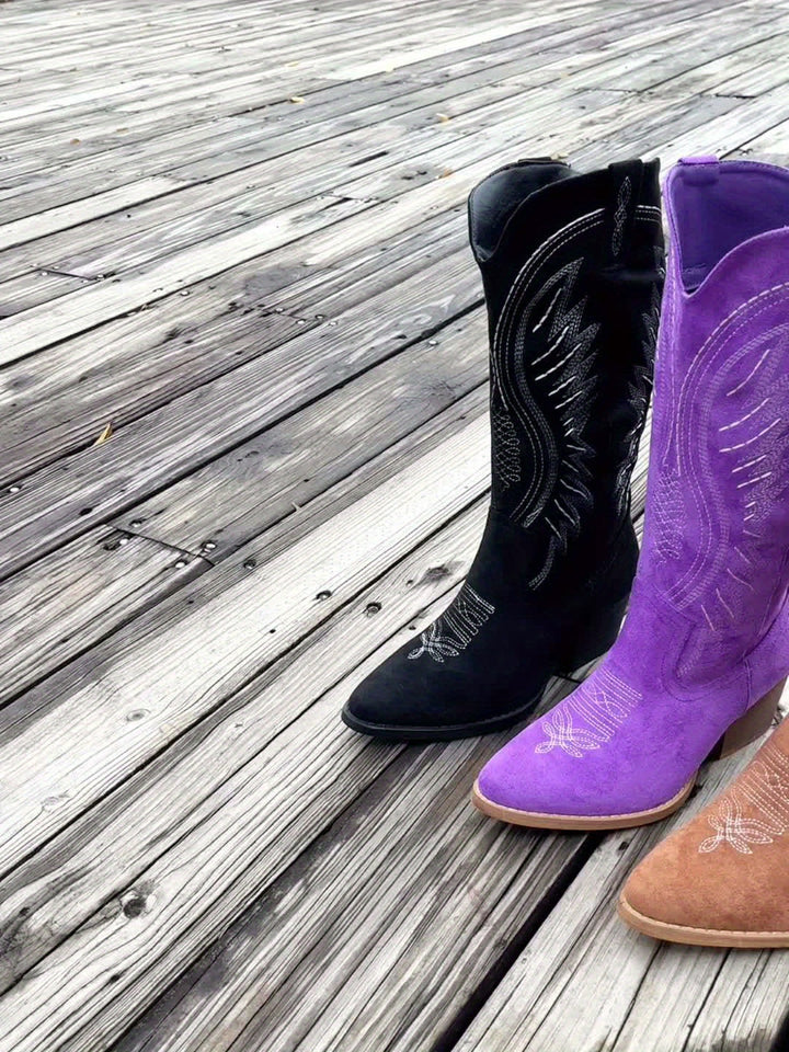Inès | Bottes en Daim Midnight