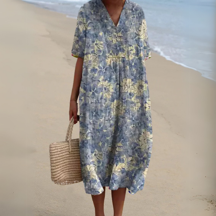 Nathalie | Robe Fleurie Élégante