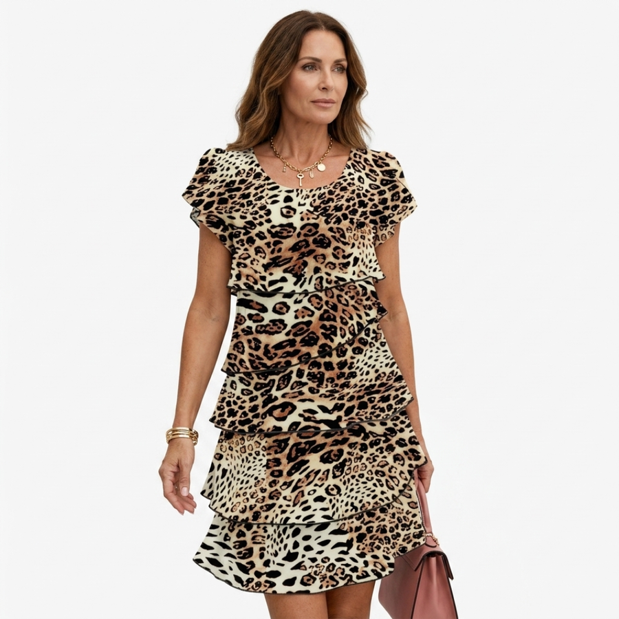 Rochie Elegantă cu Dungi Angela