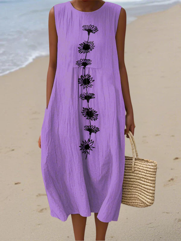 Emma™ Midi Dress in Violet Bloom