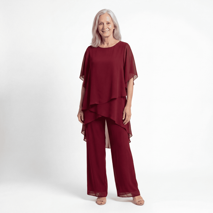 Capucine | Ensemble avec pantalons palazzo élégants
