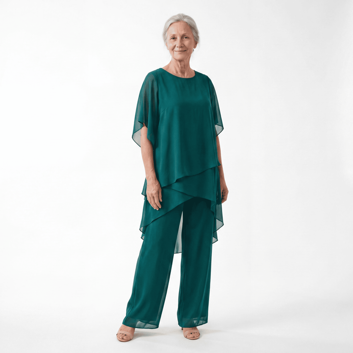 Capucine | Ensemble avec pantalons palazzo élégants