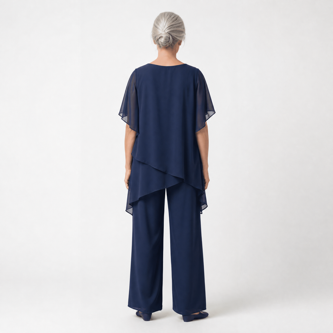 Capucine | Ensemble avec pantalons palazzo élégants