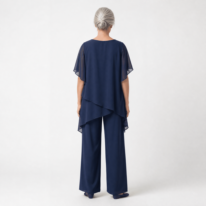 Capucine | Ensemble avec pantalons palazzo élégants