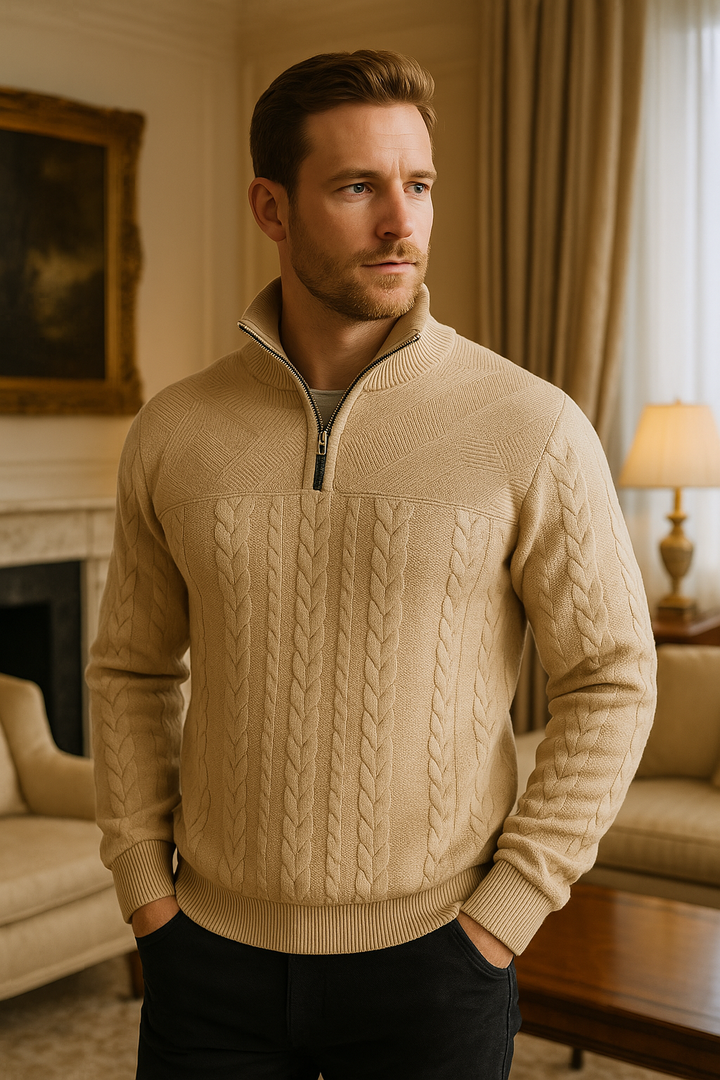 Henry | Sweat à col zippé premium