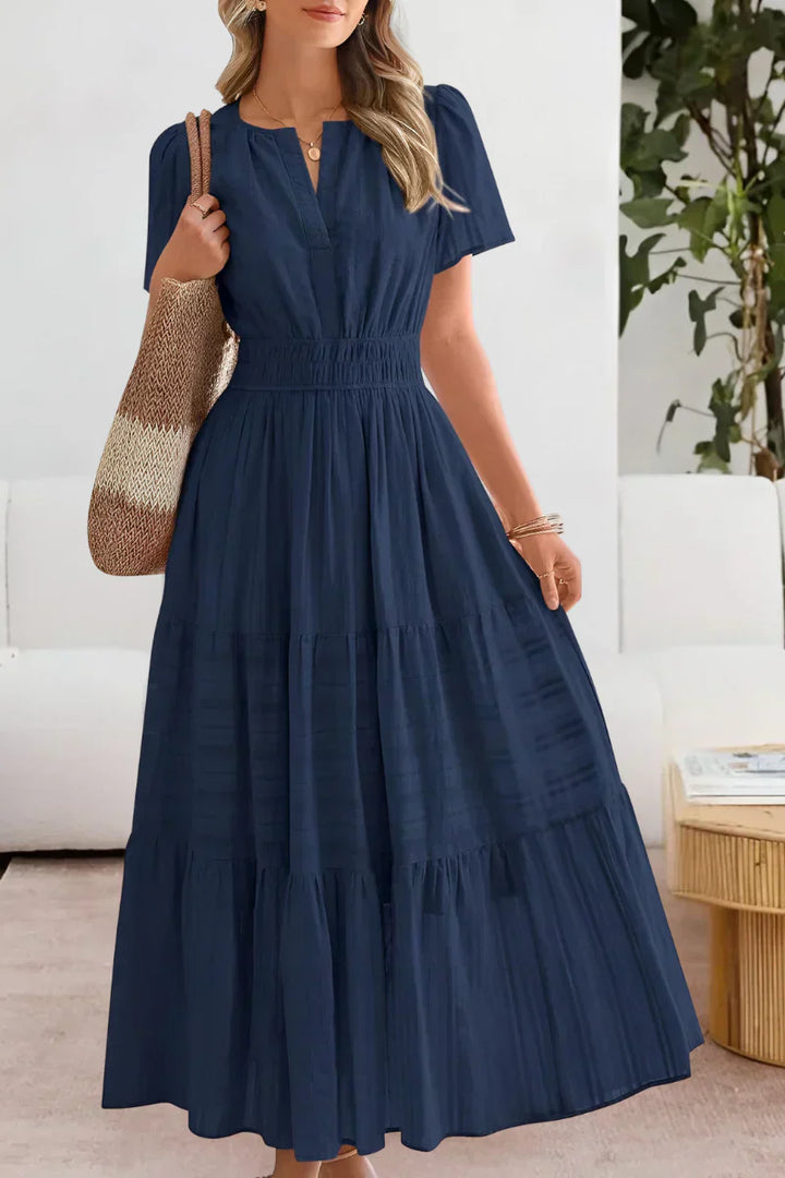 Emma | Robe maxi à taille froncée