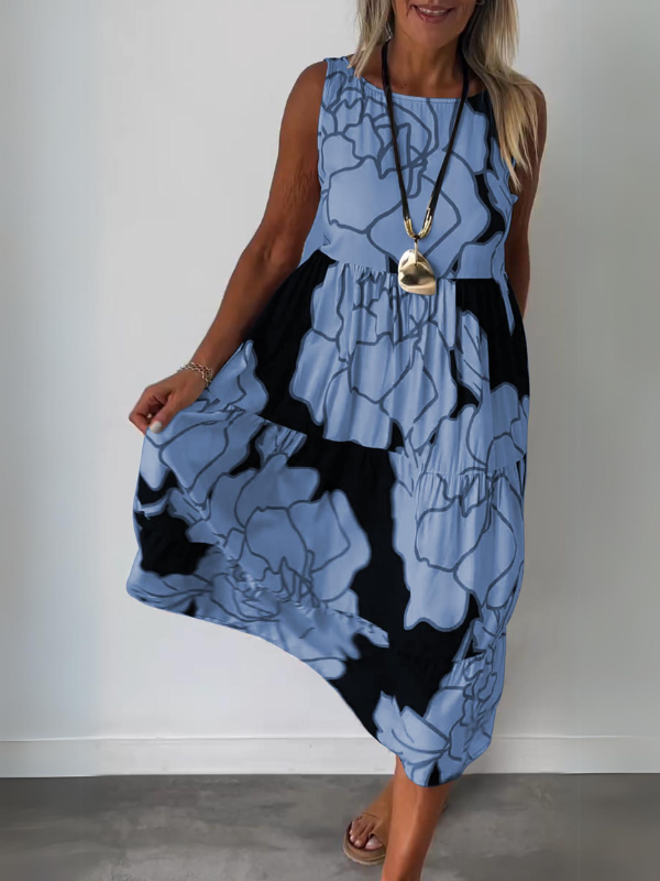 Nina - Robe Wanda Imprimée Sans Manches