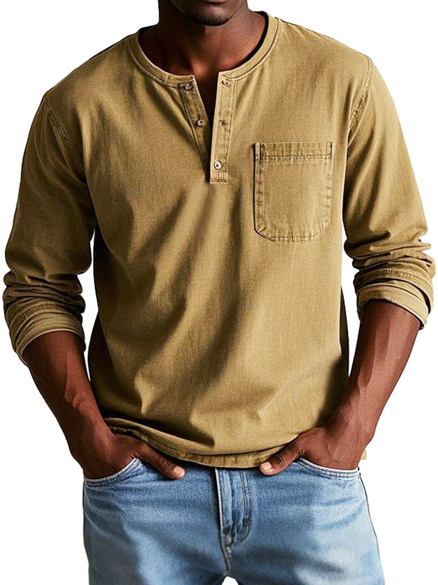 Mathis - Chemise Vintage à Manches Longues