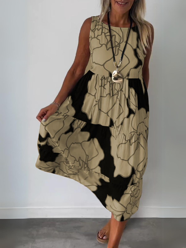 Nina - Robe Wanda Imprimée Sans Manches