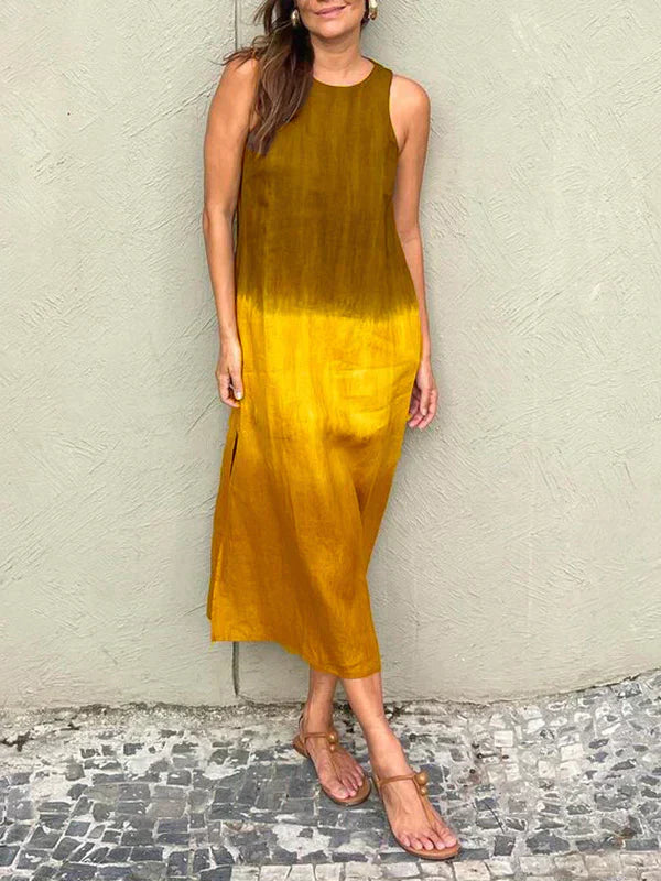 María | Élégante Robe Maxi Fluide à Dégradé