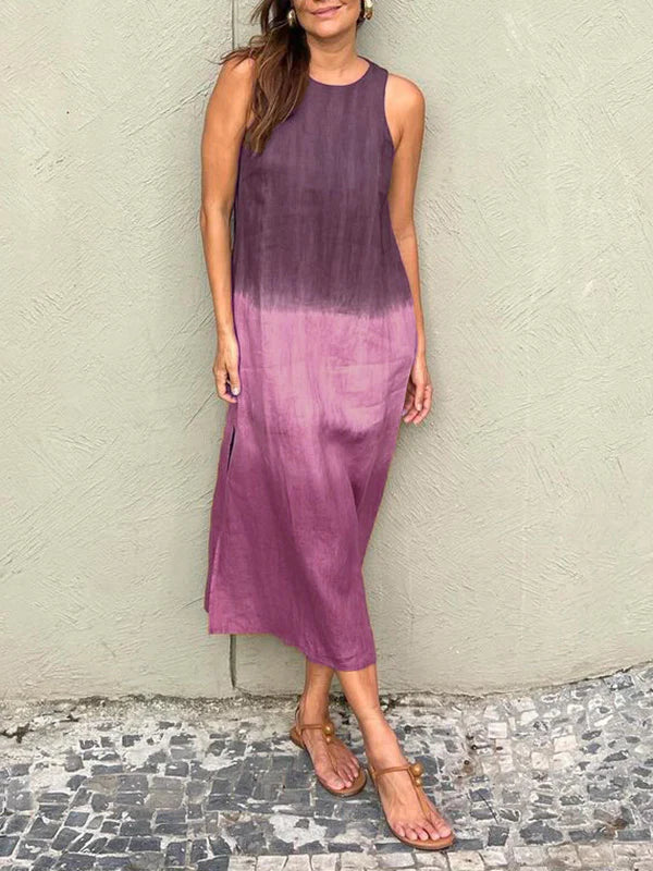 María | Élégante Robe Maxi Fluide à Dégradé