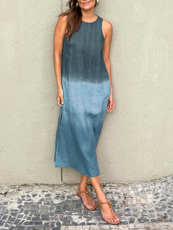 María | Élégante Robe Maxi Fluide à Dégradé