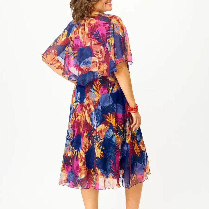 Aitana | Robe midi à motifs éclatants