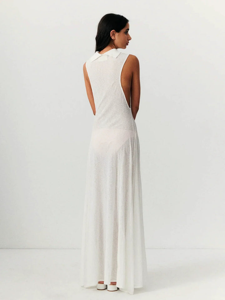 Margot - Robe Élégante Évasée Sans Manches