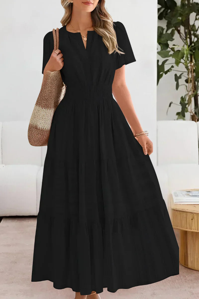 Emma | Robe maxi à taille froncée