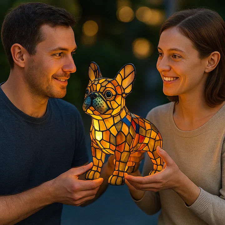 Lumidog Lampe à Chiens Lumineuse Fait Main – Éclairage Ambiant et Cadeau