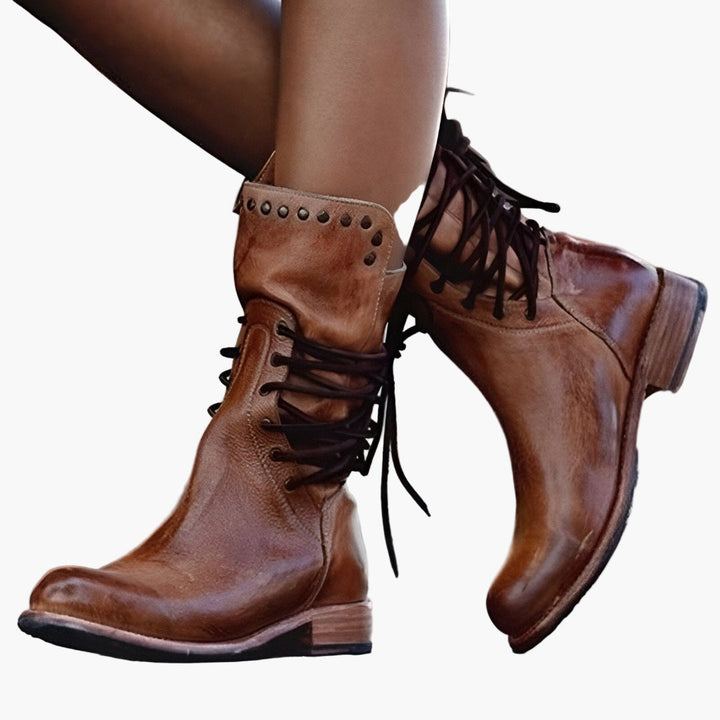 Susan | Bottes Vintage pour Femme à Lacets – Style Aventure