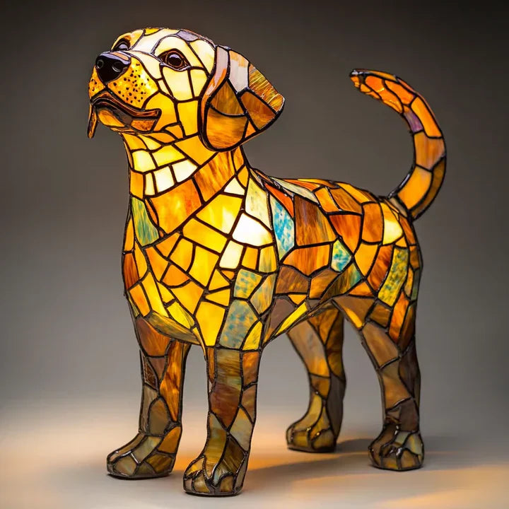 Lumidog Lampe à Chiens Lumineuse Fait Main – Éclairage Ambiant et Cadeau