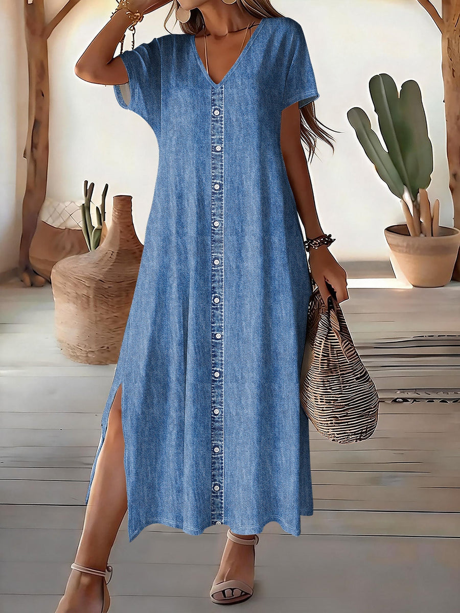 Hélène™ | Rochie Denim Retro