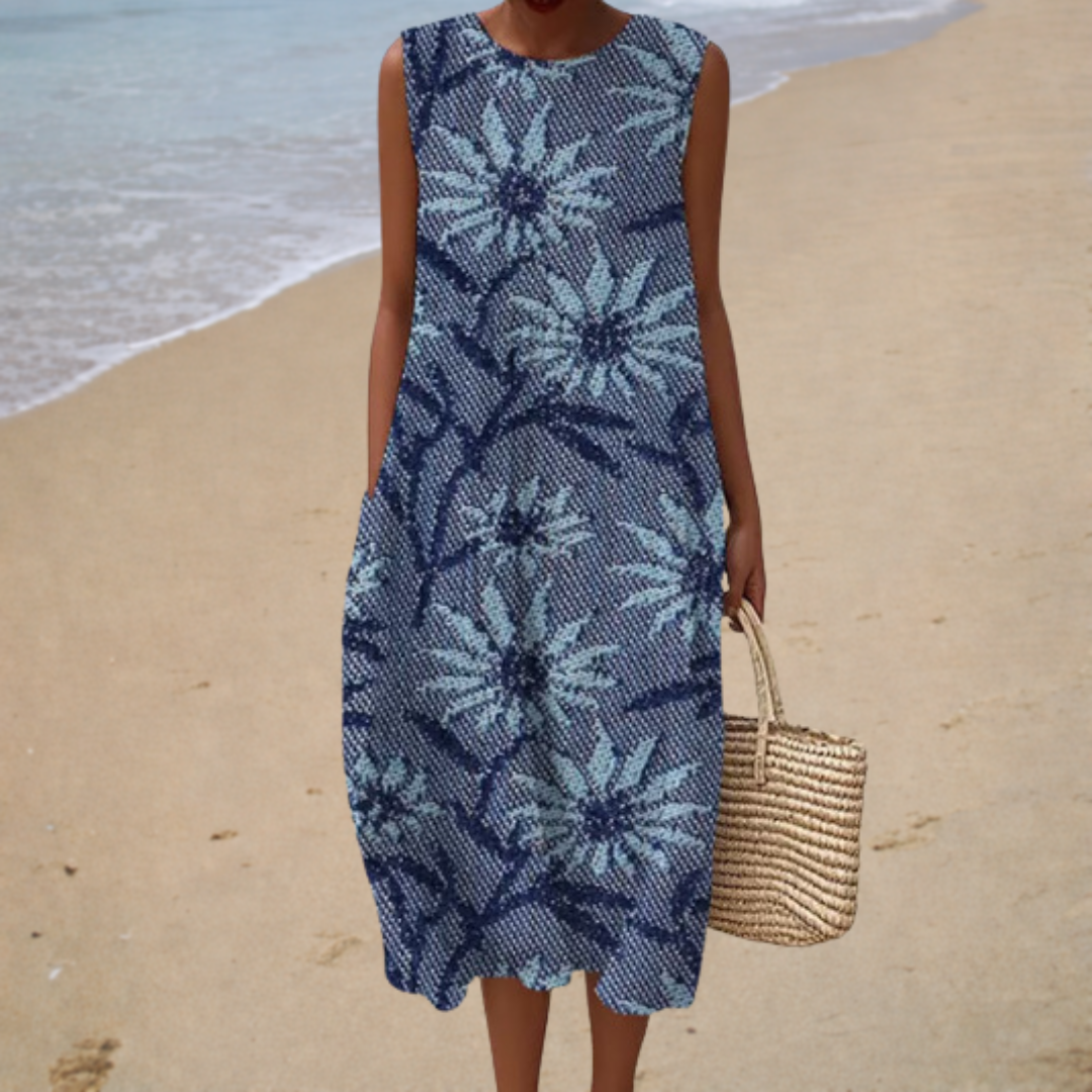 Brigitte | Élégante Robe Midi à Fleurs