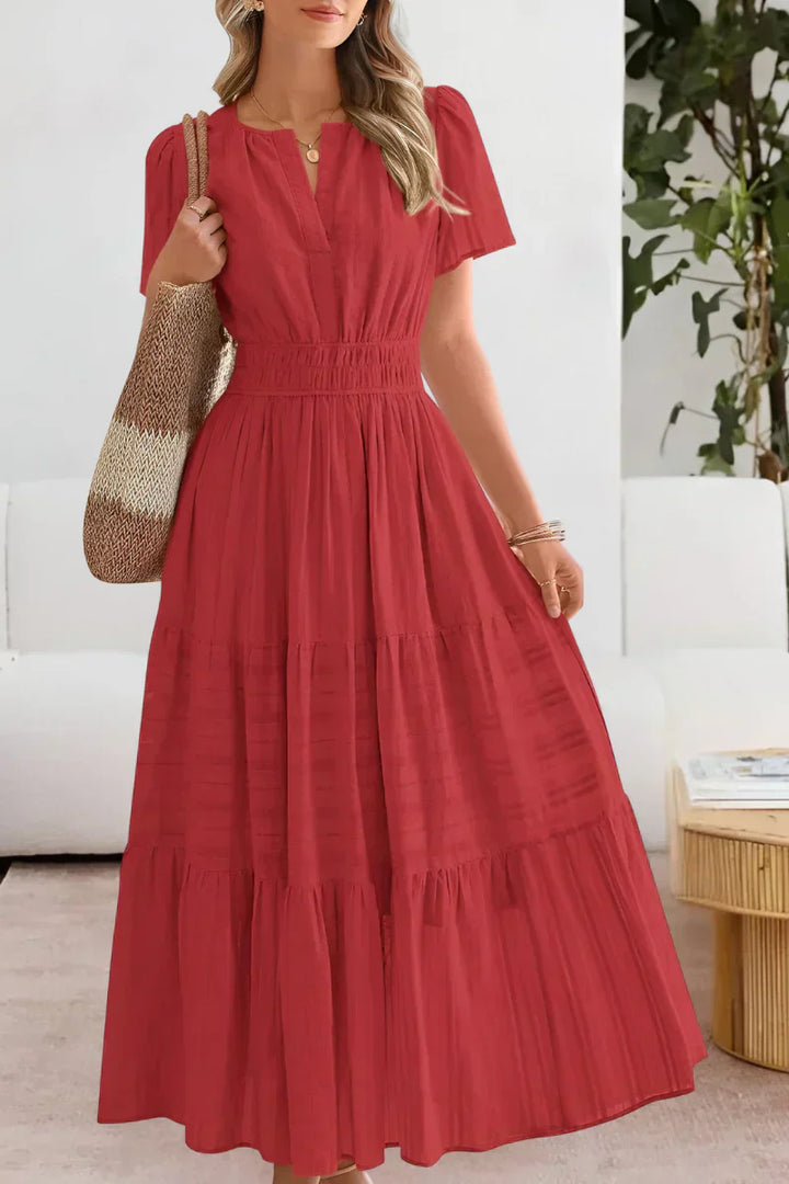 Emma | Robe maxi à taille froncée