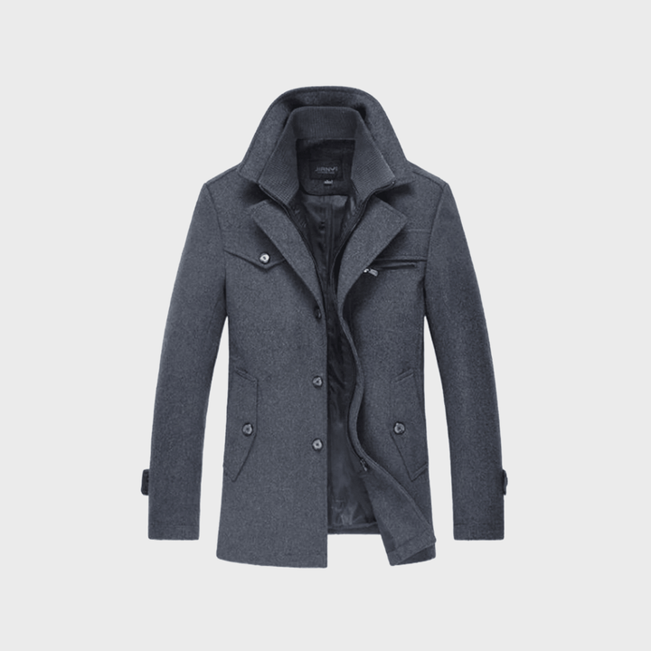 Léo | Manteau classique en laine type peacoat