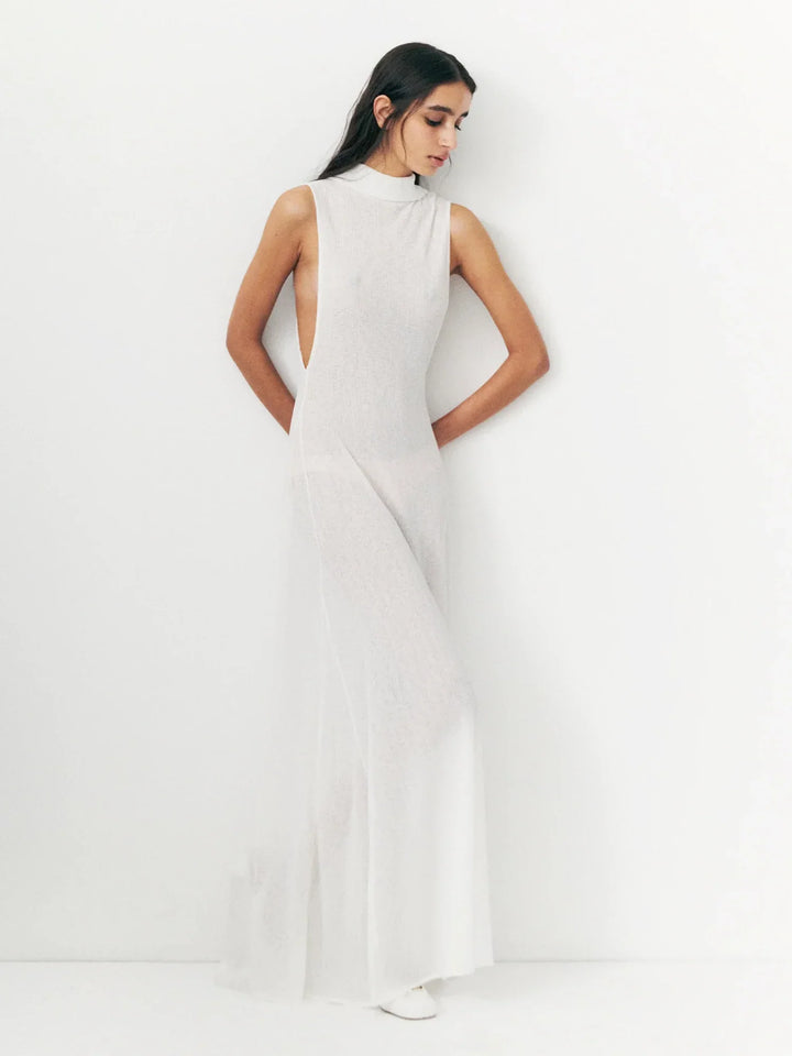Margot - Robe Élégante Évasée Sans Manches