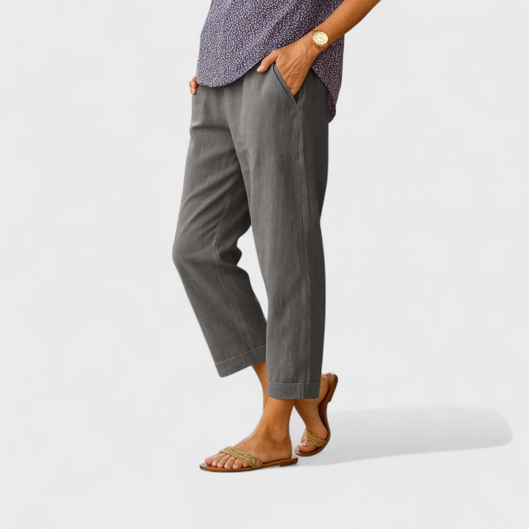 Odýlie - Pantaloni de vară din in și bumbac premium