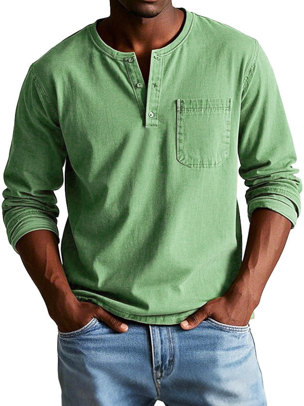 Mathis - Chemise Vintage à Manches Longues
