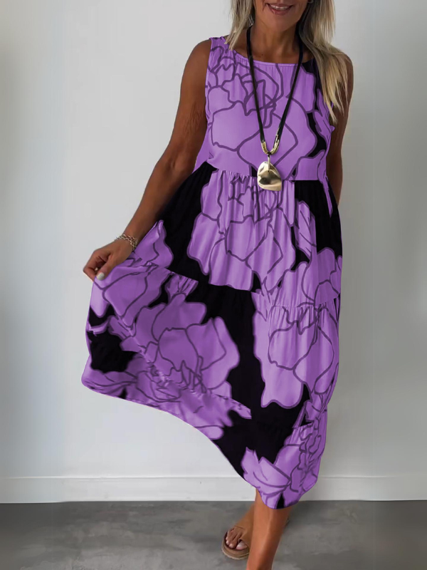 Nina - Robe Wanda Imprimée Sans Manches