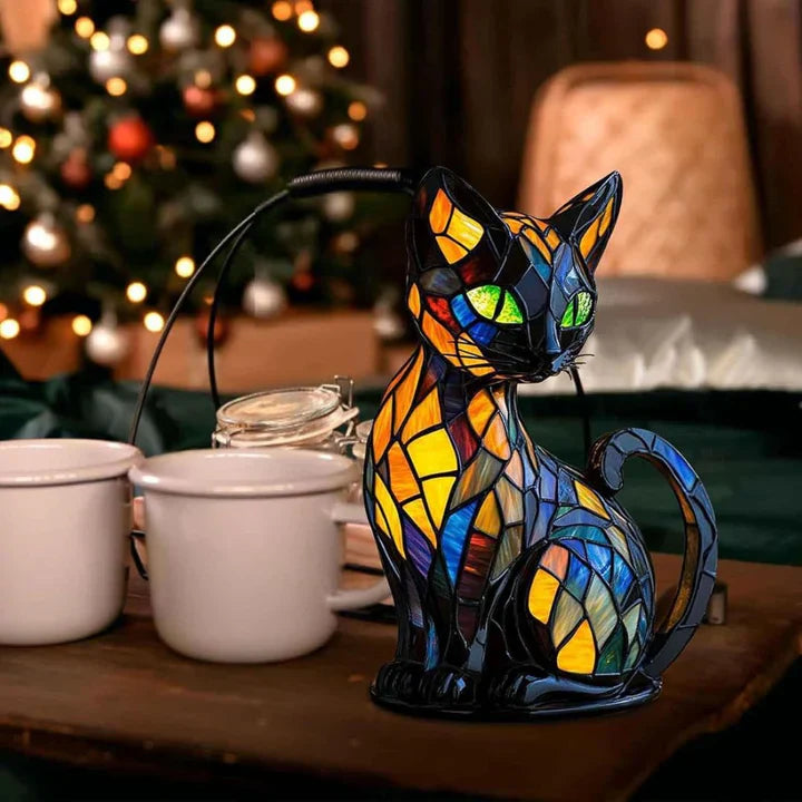Lumikat Lampe à Chats Lumineuse Artisanale – Éclairage Ambiant et Cadeau