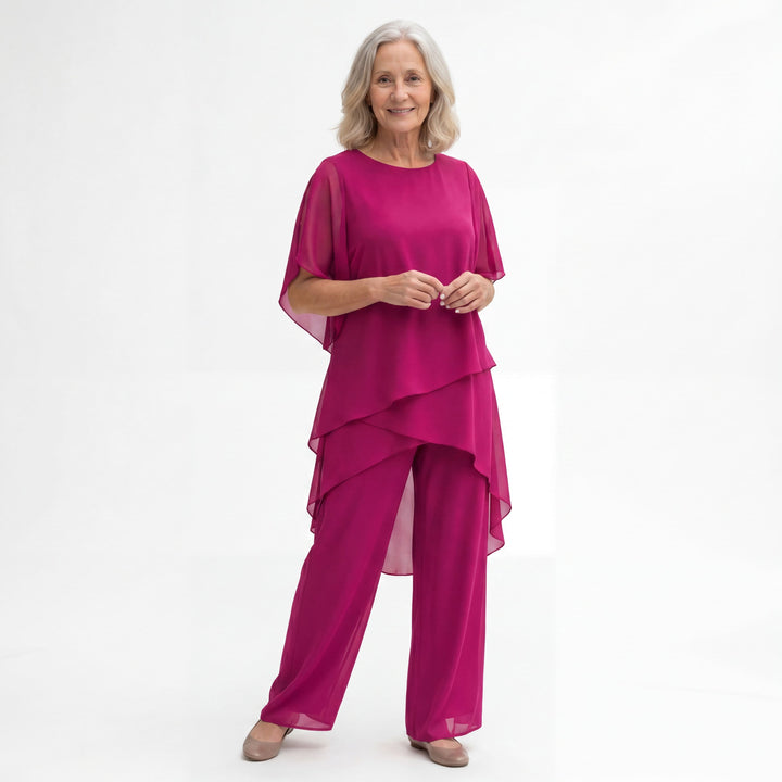 Capucine | Ensemble avec pantalons palazzo élégants