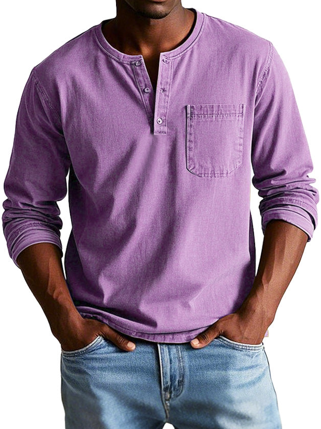 Samuel - Chemise Vintage à Manches Longues