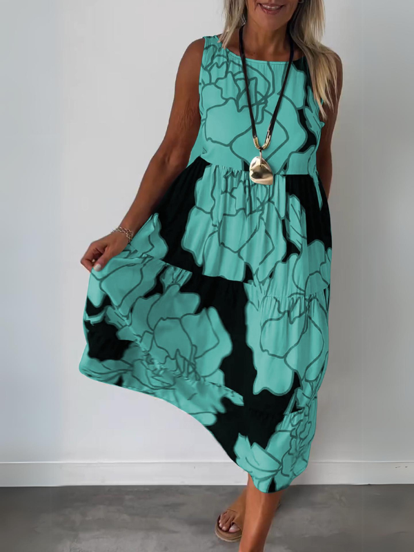 Nina - Robe Wanda Imprimée Sans Manches