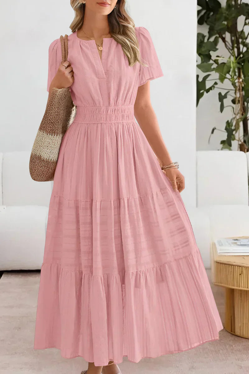 Emma | Robe maxi à taille froncée