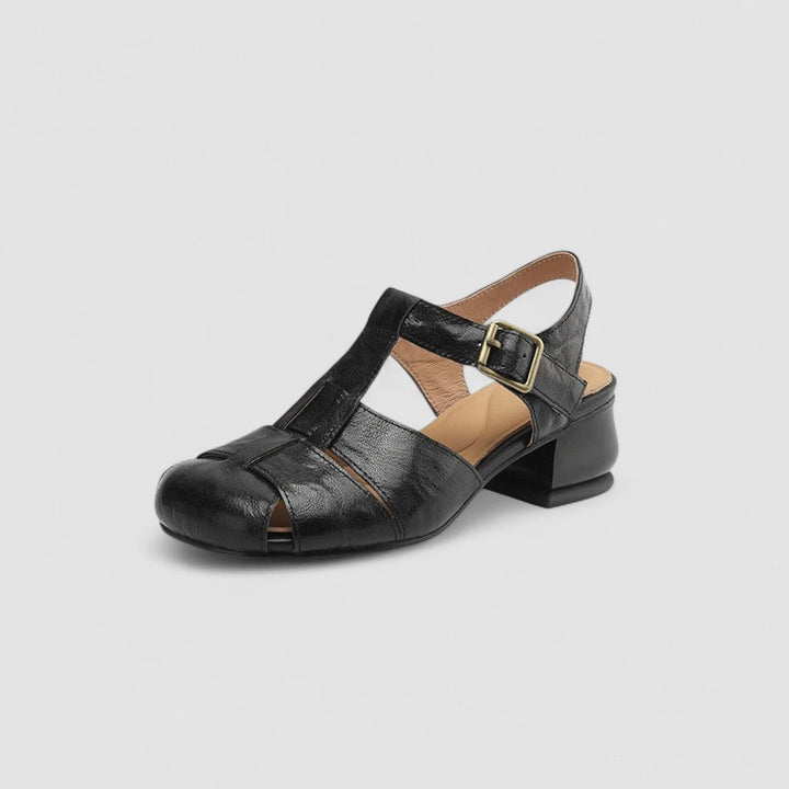 Sannee | Sandales Fermées de cuir véritable