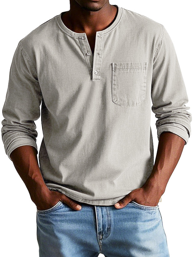 Mathis - Chemise Vintage à Manches Longues