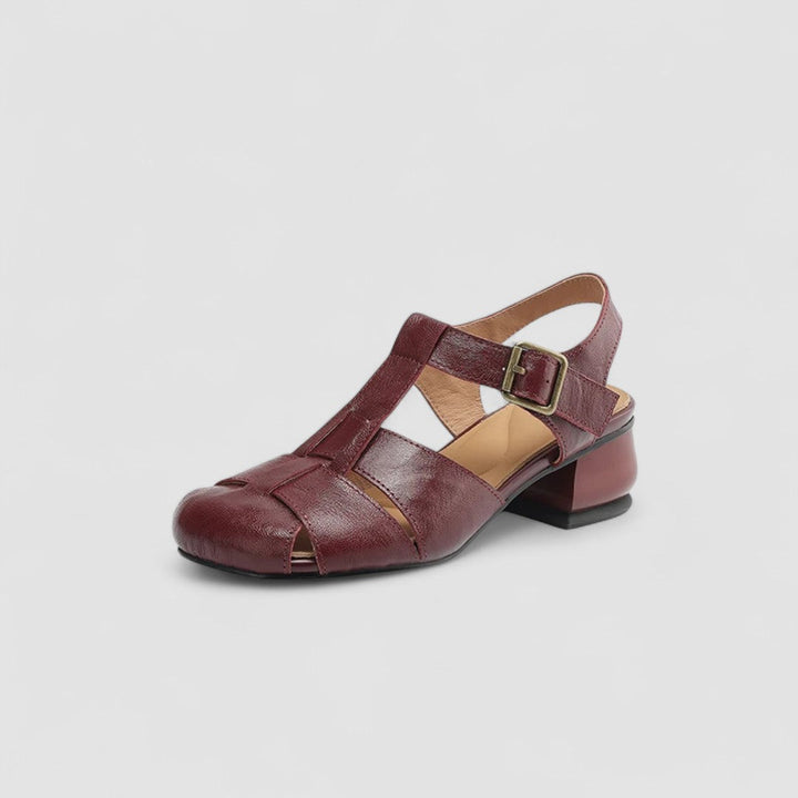 Sannee | Sandales Fermées de cuir véritable