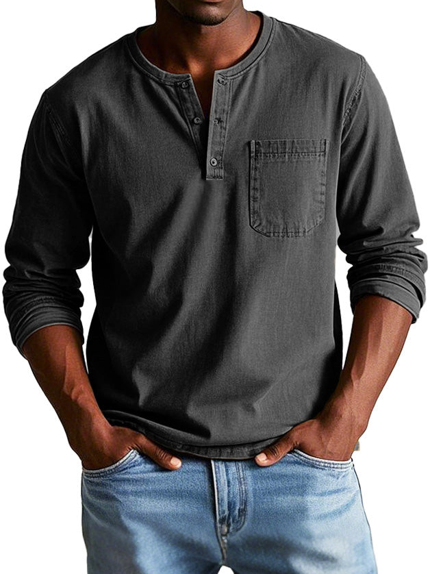Mathis - Chemise Vintage à Manches Longues
