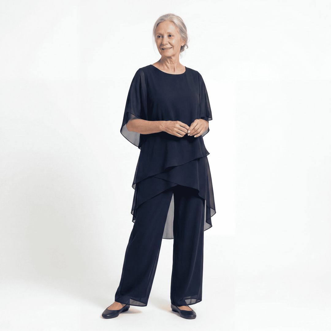 Capucine | Ensemble avec pantalons palazzo élégants