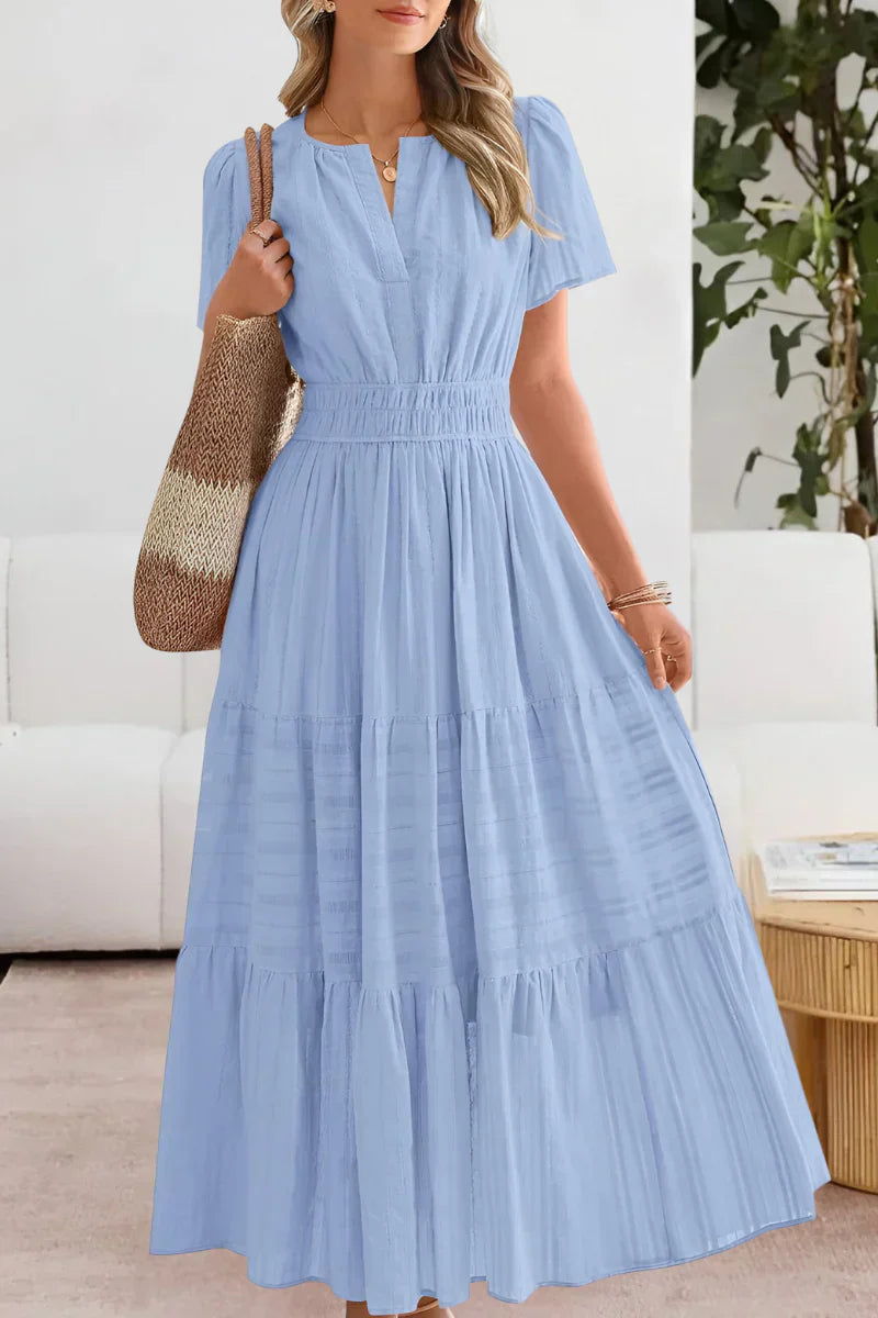 Emma | Robe maxi à taille froncée