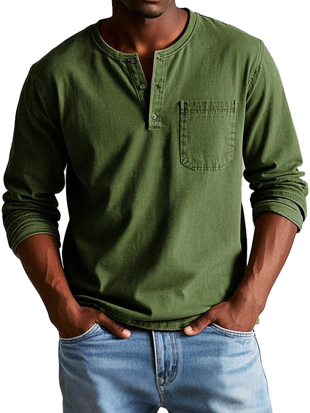 Mathis - Chemise Vintage à Manches Longues