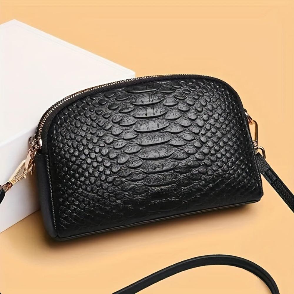 Cora — Mini Geantă Crossbody cu Design Exotic