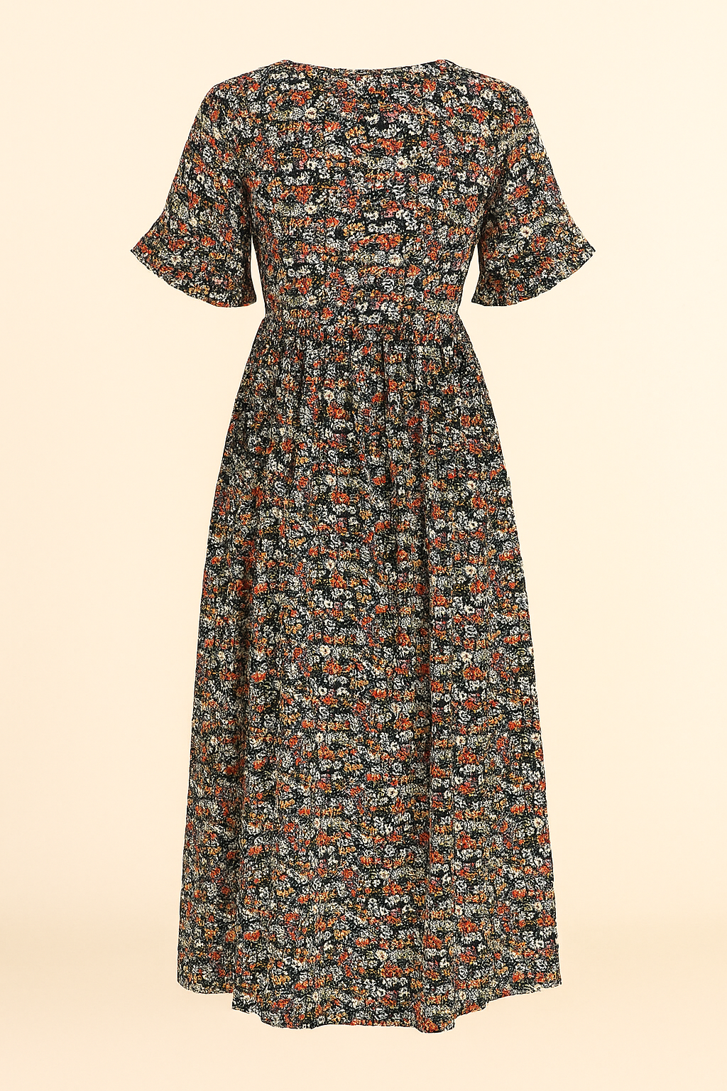 Beau | Robe Midi Boho - Imprimé Floral & Coupe Ample