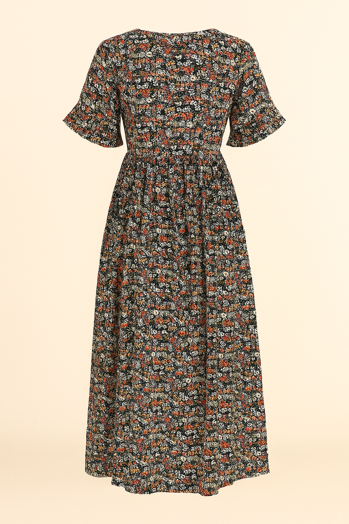Beau | Robe Midi Boho - Imprimé Floral & Coupe Ample