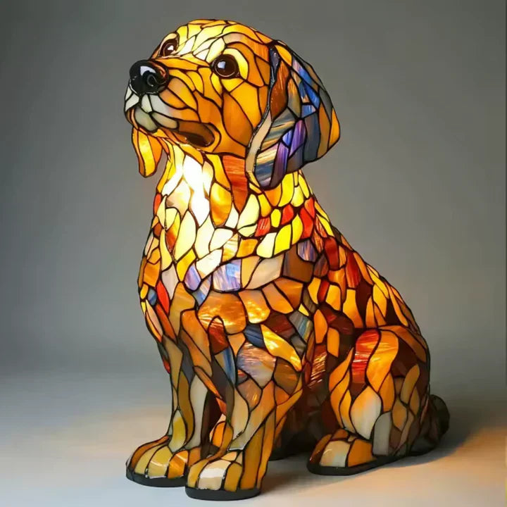 Lumidog Lampe à Chiens Lumineuse Fait Main – Éclairage Ambiant et Cadeau
