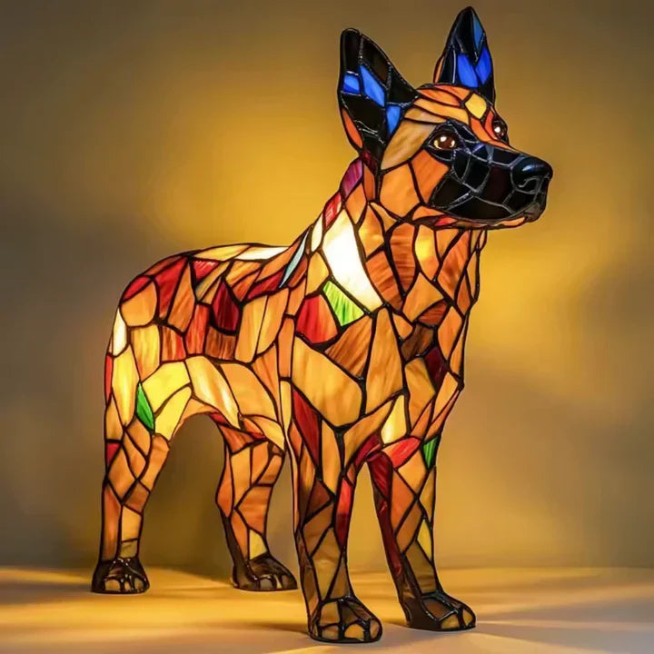 Lumidog Lampe à Chiens Lumineuse Fait Main – Éclairage Ambiant et Cadeau