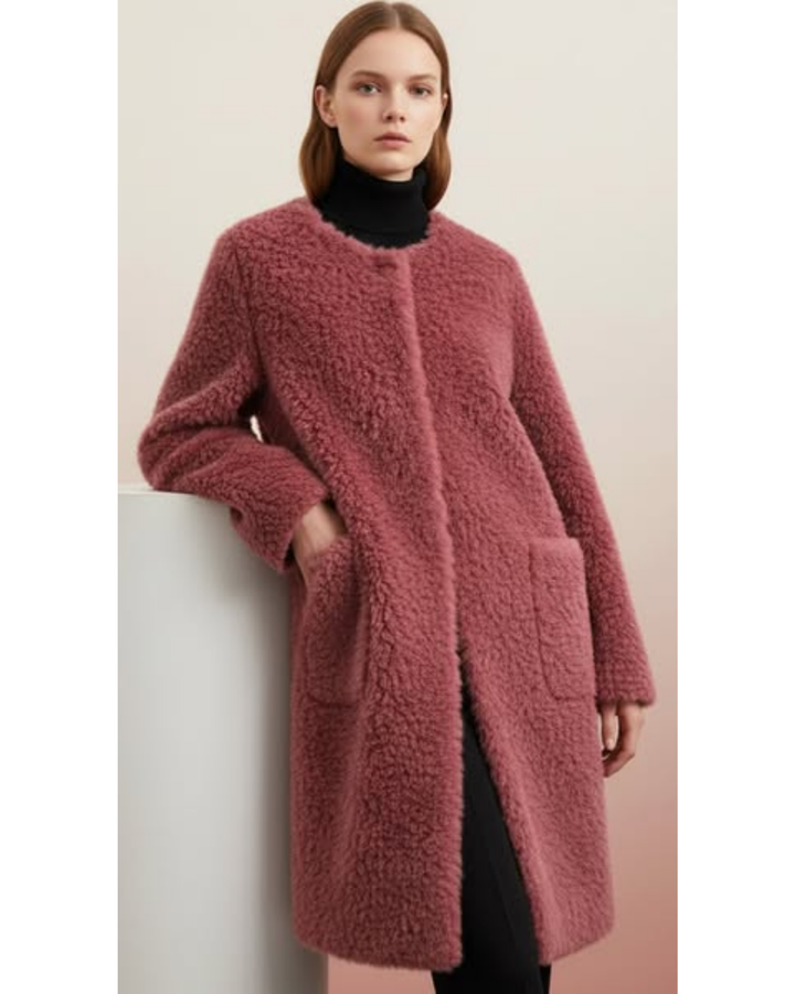 Cecylia – Manteau Teddy en peau de mouton